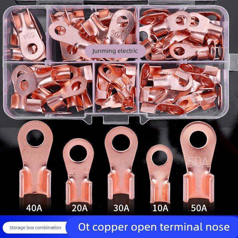 OT开口鼻紫铜接线铜线鼻铜端子铜线耳铜鼻子接线接头组合套装,电子/电工,接线端子,淘宝优惠券,粉丝福利购,淘宝优惠卷