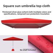 大伞户外摊方形米鲁米遮阳伞伞布更换X街摊帐篷顶布防雨厚