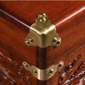 仿古木箱黄铜护角红木盒三面圆头包角家具铜配件包边角码 饰角花 装