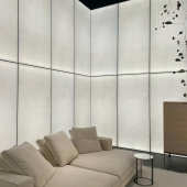 冰珀板亚克力板冰裂板纹理有机板装 饰新材料隔断墙云雾板透光板