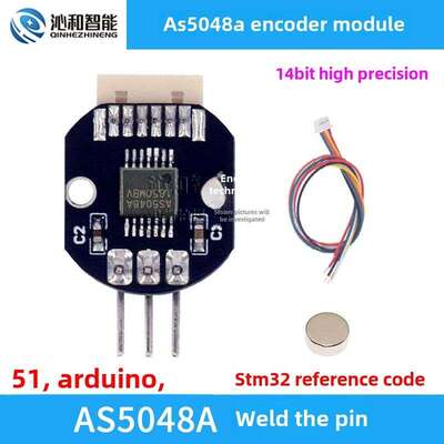 As5048A磁编码器模块Pwm/Spi接口无刷电机代码盘原装全新程序示例