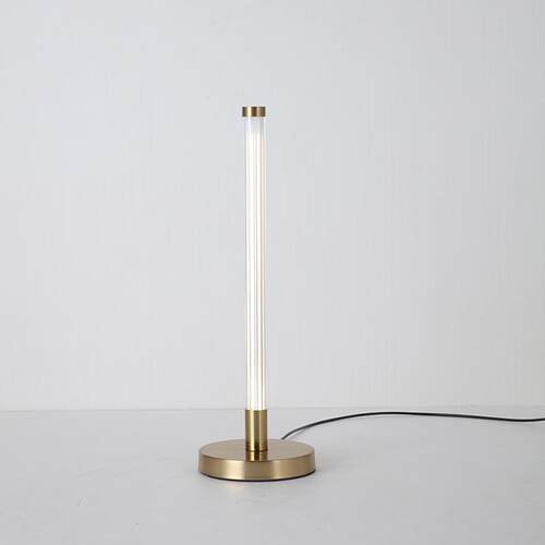 简约台灯清光条纹直管装饰床头灯现代金属卧室led灯饰bed lamp