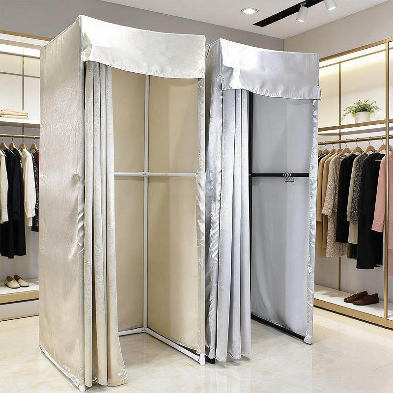 商城服装店方形简易更衣室圆管移动更衣间室内活动特卖场试衣间