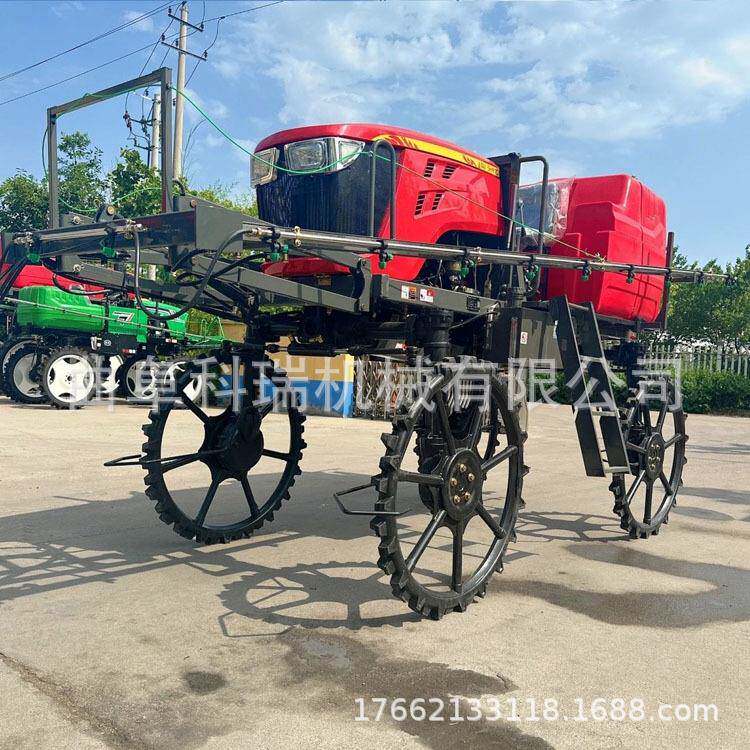 柴油四驱自走打药机 700升50马力喷杆式喷雾机水稻施肥打药一体机