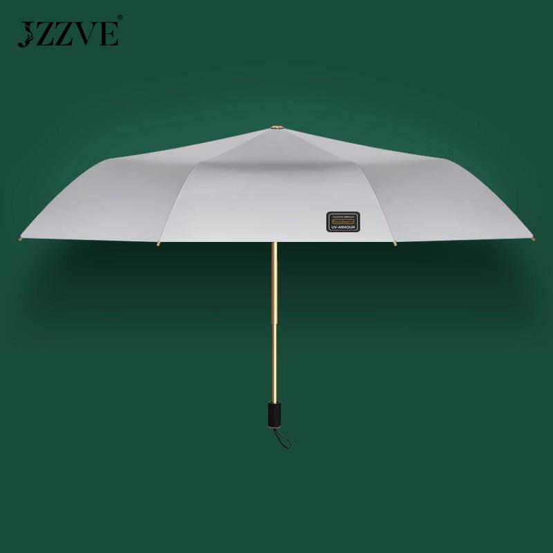 钛银双层黑胶遮阳伞防紫外线太阳伞出行超强防晒防雨两用伞