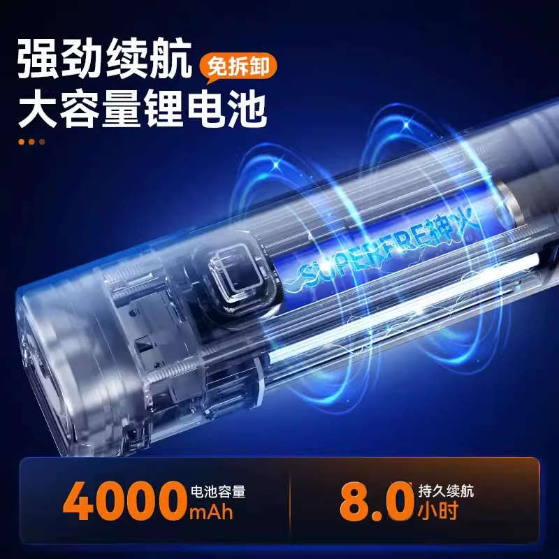 自行车灯专用学生山地车夜骑防雨快拆大容量远近光超亮照明手电筒