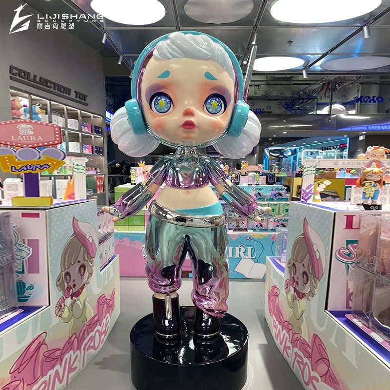 大型玻璃钢雕塑卡通广场商场园林城市景观美陈装饰不锈钢雕塑摆件