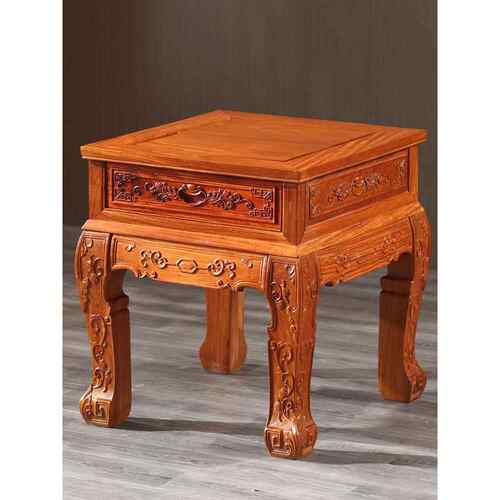 中式红木刺猬紫檀高几花梨木角几客厅边柜小方桌酸枝木方几边桌架