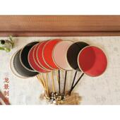 挡脸 刺绣团扇 DIY法绣空白扇 红色空白团扇 拍照道具 婚扇