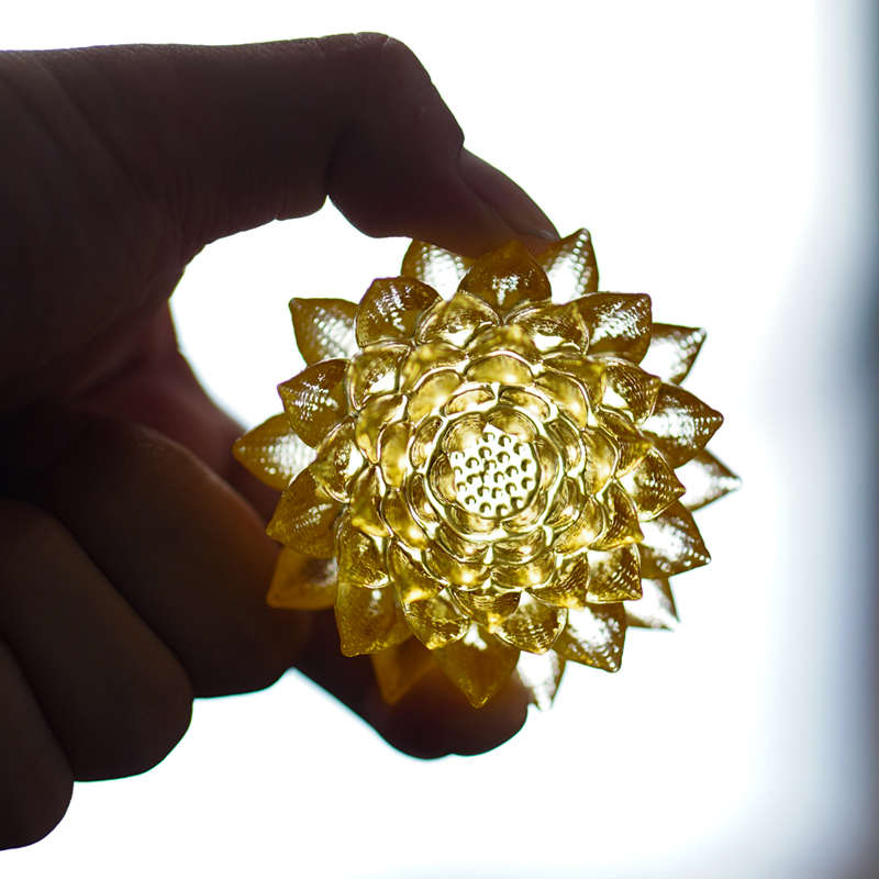 琉璃帝王莲花沉香线香香插盘创意香插座摆件高级感精致香托禅意