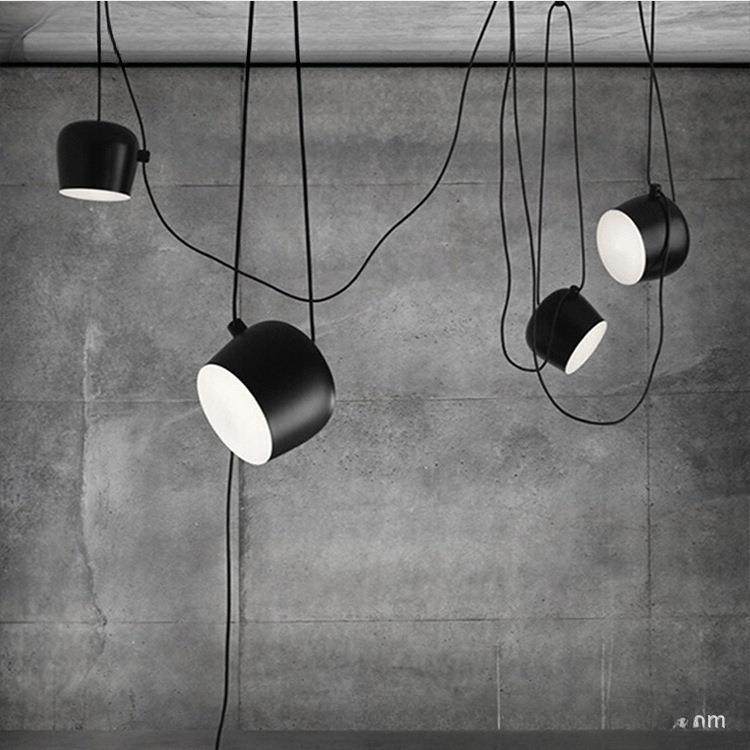 北欧小鼓吊灯创意个性服装店咖啡馆吊灯现代餐厅橱窗LED多头灯具