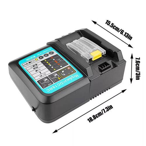 替代牧田Makit充电器DC18RC不带屏 14.4V-18V 电动工具电池充电器