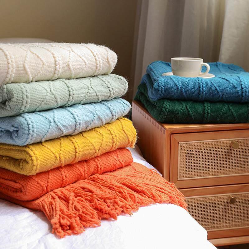 Blanket Soft Throw Blanket On Sofa Bed Plaids Adult Home Tex图片