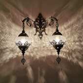 咖啡厅民酒店装 饰镂空餐厅冰奥斯曼复古裂纹宿土耳其异域酒吧壁灯