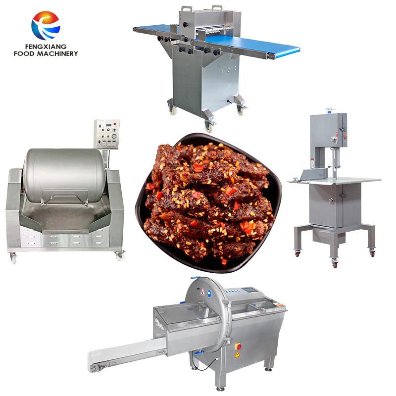 凤翔多功能肉类加工设备冻肉骨头据骨机猪肉五花肉开条机腌渍搅拌