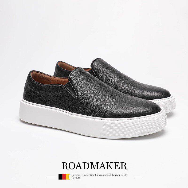 罗德梅科2025新款男士小白鞋乐福鞋时尚休闲百搭套脚板鞋增高男鞋