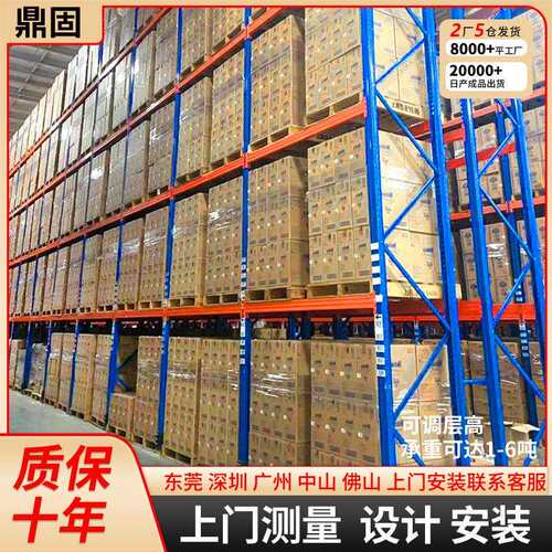 工厂仓库大型储物重型货架工业库房电商横梁货架现货高位货架