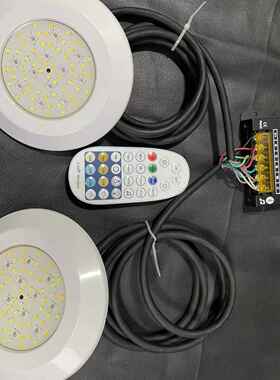 树脂填灯充L超薄水底OQB灯七D彩水下侧壁PC水池灯E泳池灯鱼缸灯