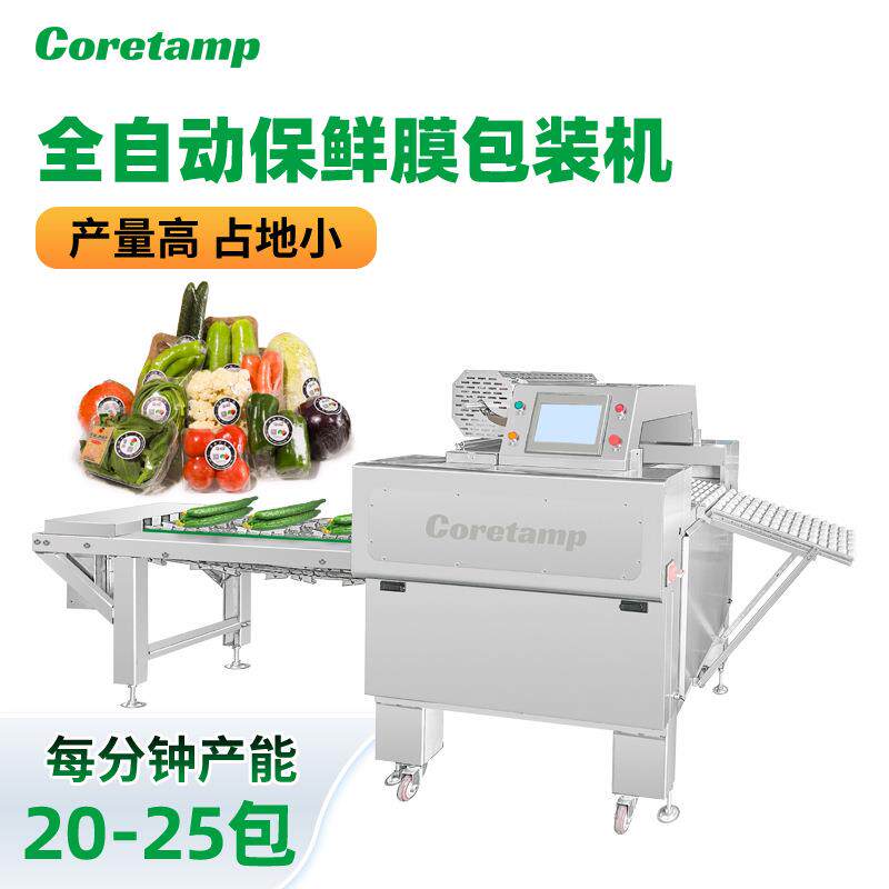 不锈钢保鲜托盘鲜肉包装机蔬菜水果包装机称重贴标保鲜膜包装机