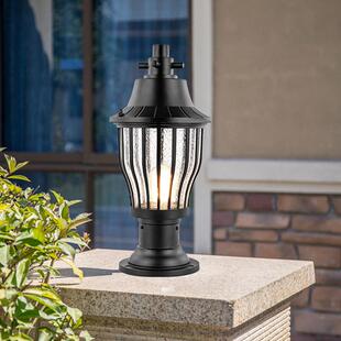 欧式简约柱头灯别墅大门柱灯户外庭院灯围墙围栏灯室外防水柱子灯