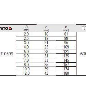 易尔工具0件套拓YT-0509加长球头内六角扳手套1YT-05组09