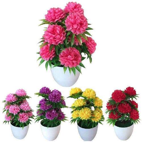 1Pc Practical Artificial Chrysanthemum Bonsai Potted Plant
