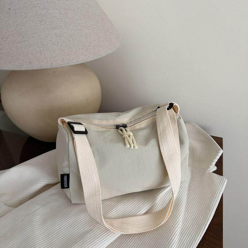 新款马卡龙色尼龙小方包防水轻便帆布包包休闲百搭单肩斜挎手机包