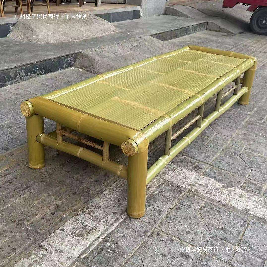 竹床全竹纯手工楠竹制作两用简易一体单人家用双人午休传统竹凉床