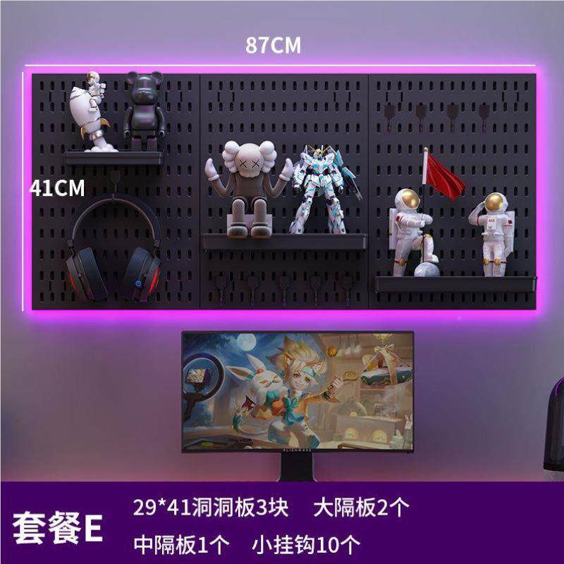 示装墙上客厅挂墙墙壁架子洞洞板固装饰家用XDA创意宿舍饰定展架