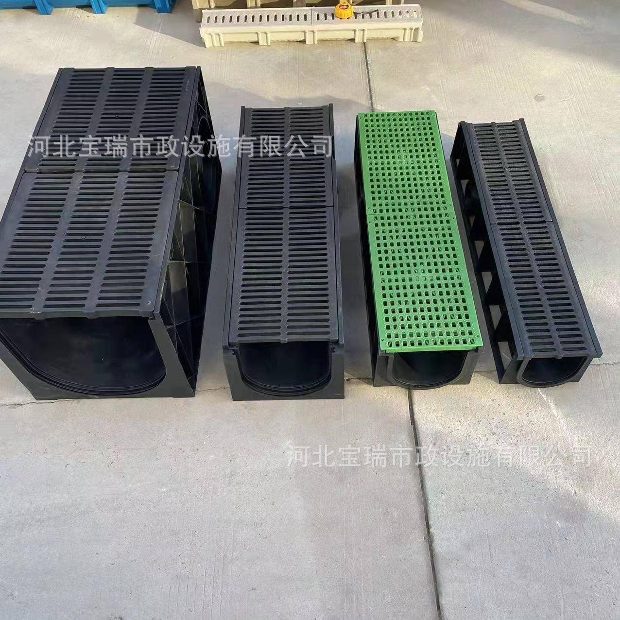 HDPE塑料排水沟成品PE排水沟线性排水沟盖板厂家