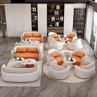 样品屋展示中心接待洽谈会客轻奢沙发组合休闲酒店美容院大厅展示