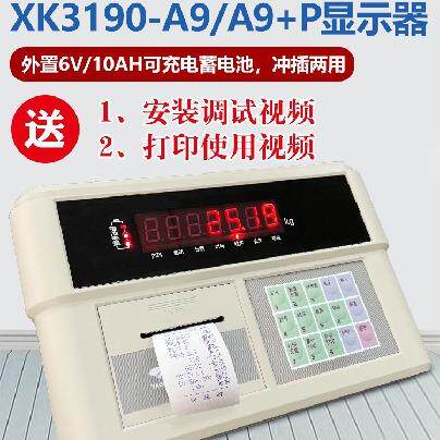上海耀华XK3190-A9称重仪表地磅显示器带打印地磅显示屏衡器地磅
