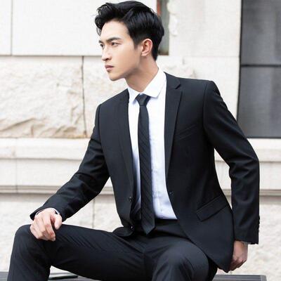 西服套装男士外套商务休闲 春秋上衣伴郎服新郎结婚职业正装小西