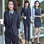 职业装 酒店前台气质短袖 女士秋季 工装 珠宝店工作服商务 正装 西装