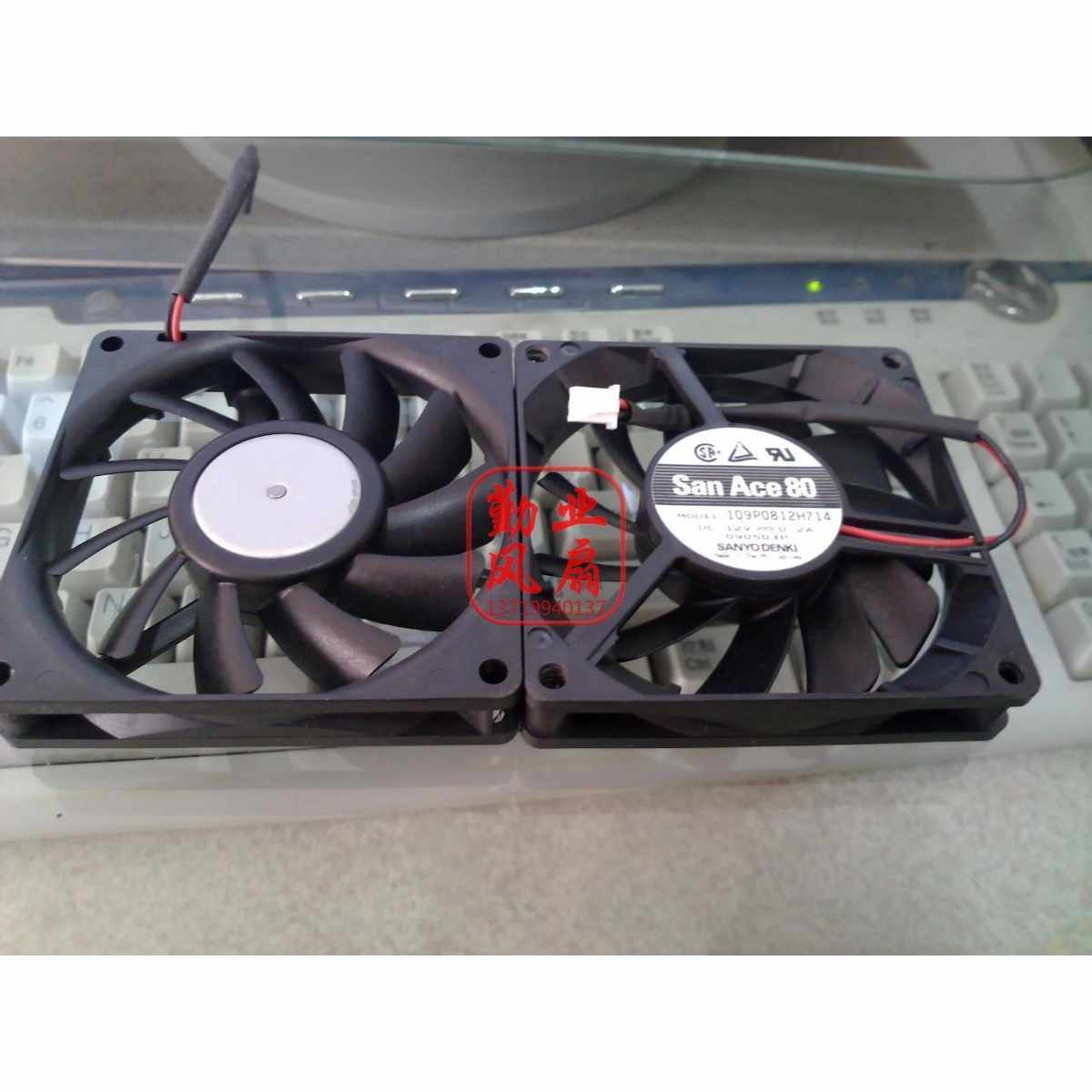 。三洋 8015 8cm8厘米cpu 双滚珠静音风扇 12V 0.2A 109P0812H714