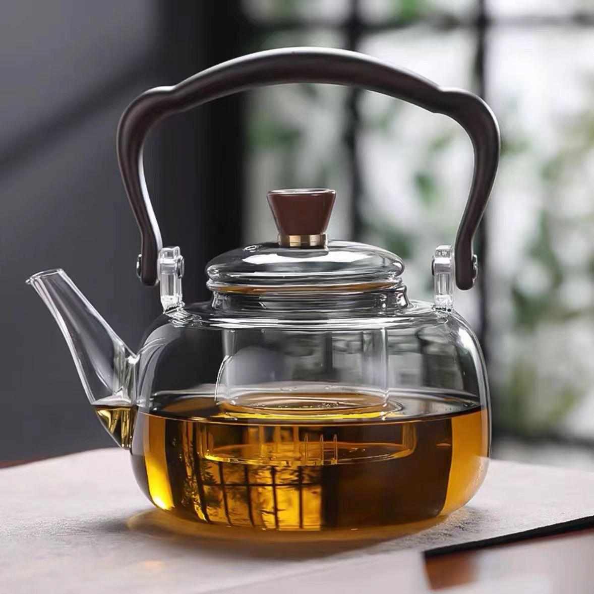 新款高端煮茶器可明火玻璃煮茶壶围炉过滤泡茶耐热加厚电陶炉专用