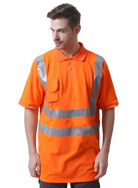 博迪嘉 GN650短袖POLO衫 透气鸟眼布 户外作业交通反光安全服