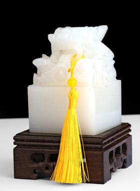 正品天然玉石盘龙玺印章龙头印摆官印办公件礼品中式桌玉面摆财件