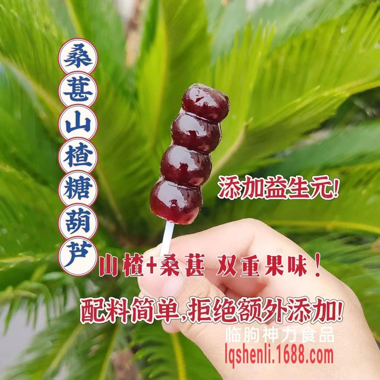 桑葚山楂糖葫芦 山楂串串山楂棒棒糖 添加益生元配料简单源头工厂