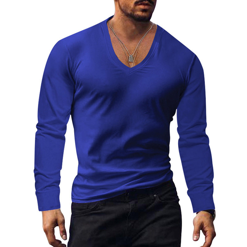 mens t-shirt top with bottom, mens collar, solid color, la