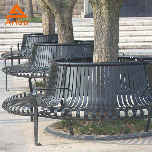 厂家直销广场户外围树椅树池凳树围椅圆形公园椅金属室外座椅