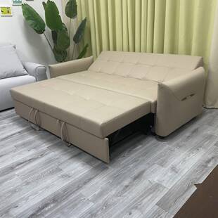 科640 A技布直排沙两发床沙客多厅功能小户型双人位折叠发床用