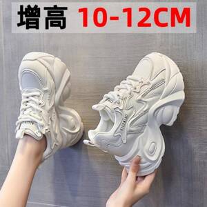 港风内增高小个子女鞋老爹鞋2025年新款秋季百搭厚底松糕运动单鞋