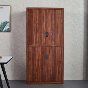 颐兴密码文件柜保密柜智能密码锁转印木纹色档案资料柜保险柜矮柜