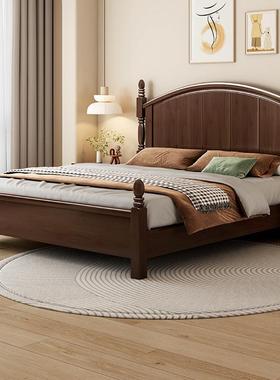 美式田园风实木米床美1.8双纳人床JQT简轻奢储物高箱床1.5米收抽