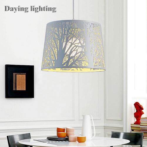 餐吊灯北欧简约铁单头创意林厅灯个性饭厅镂艺空雕餐花餐森883厅