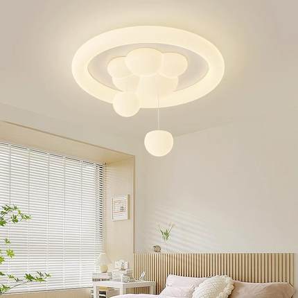 奶油风978卧创室灯简约现吸代室内儿童泡泡灯意云朵顶房灯热气球