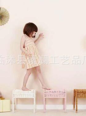 in新手工编织收子纳椅儿童储物486小凳子s网红款编织收纳凳