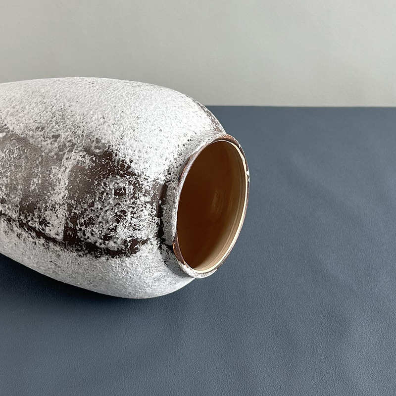 陶瓷花瓶粗陶瓶插花复古怀旧手工民宿酒店侘寂风禅意摆件粗陶罐