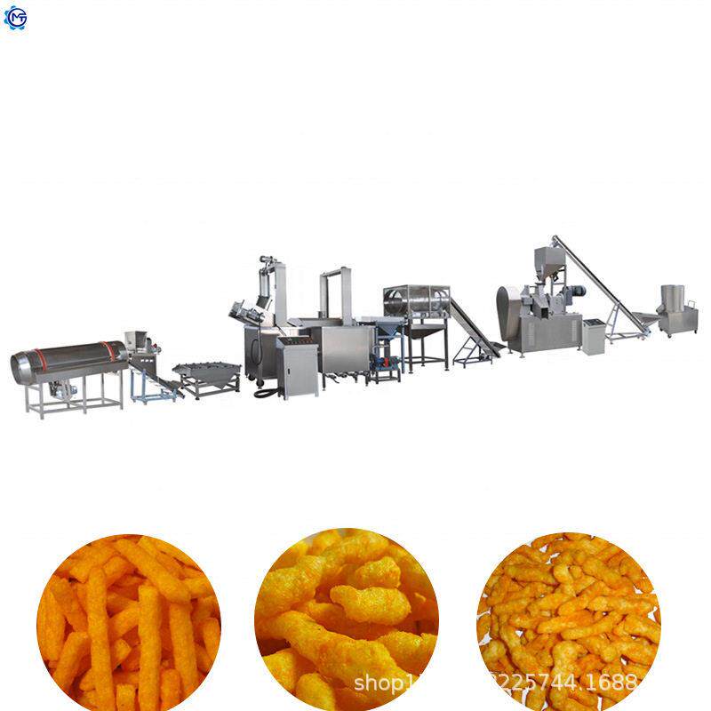 非油炸玉米奇多条膨化零食生产线粟一烧成型机